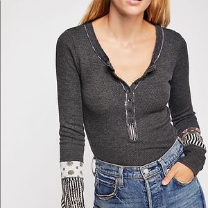 Free People Railroad Henley NWT Medium